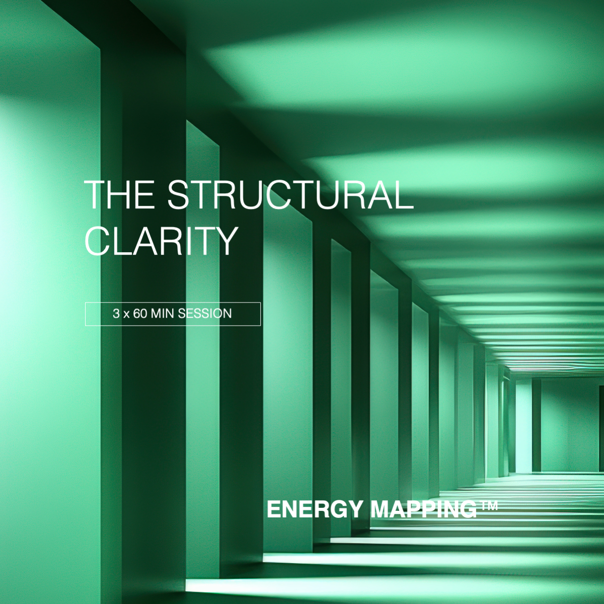 Posts_c Blue-white flowing waveform with the text “The Journey Reset – 3×60 min Session”, visualising long-form structural transformation.